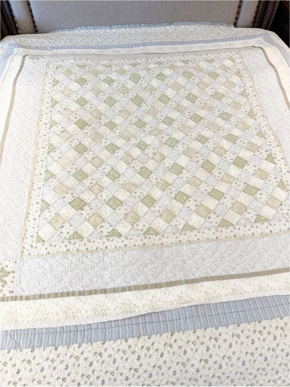 Vintage 90s JCPenney Patchwork Quilt – Queen | Cottage Core Shabby Chic